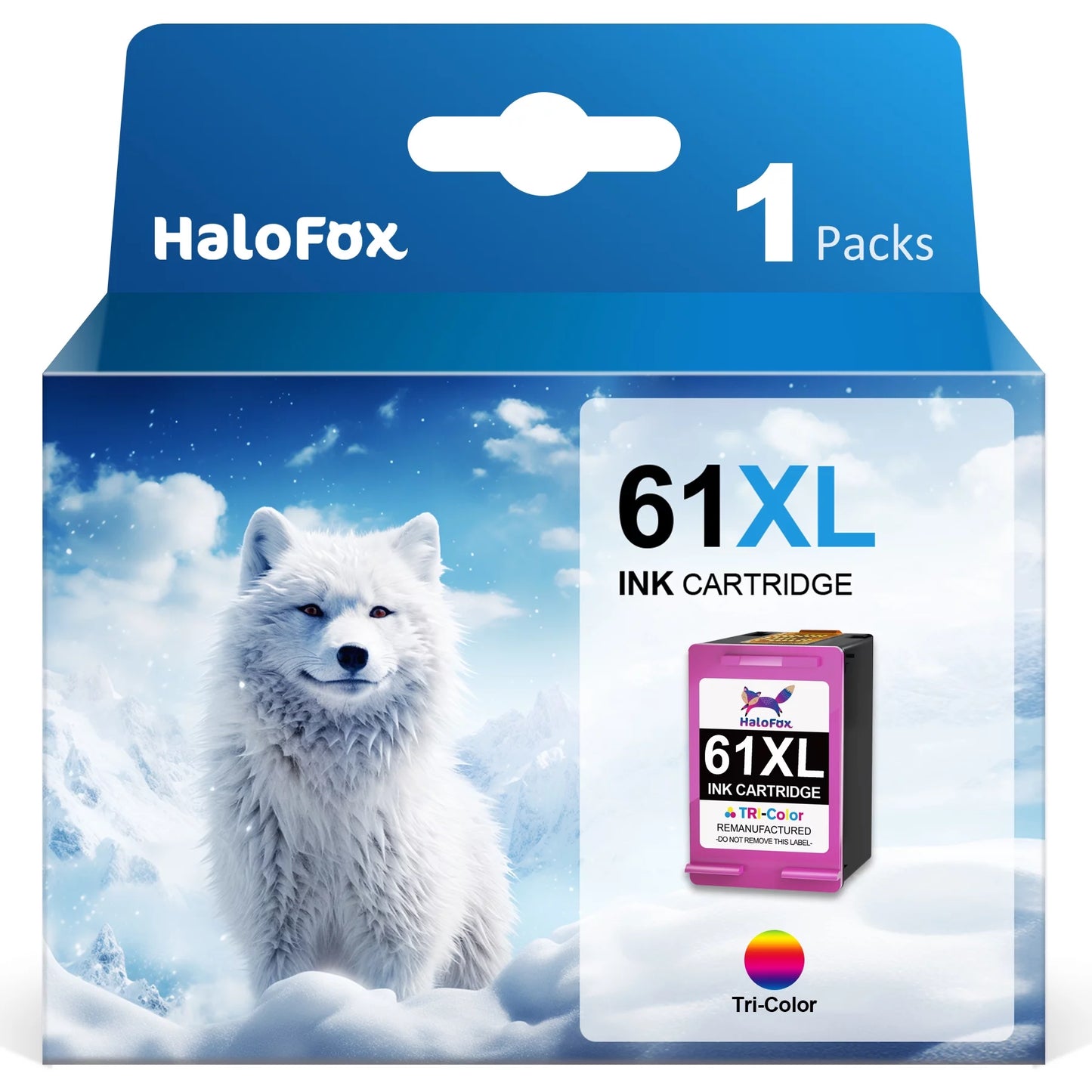 Halofox Printer Ink 61 XL Replacement for HP 61 Ink Color-1 Pack