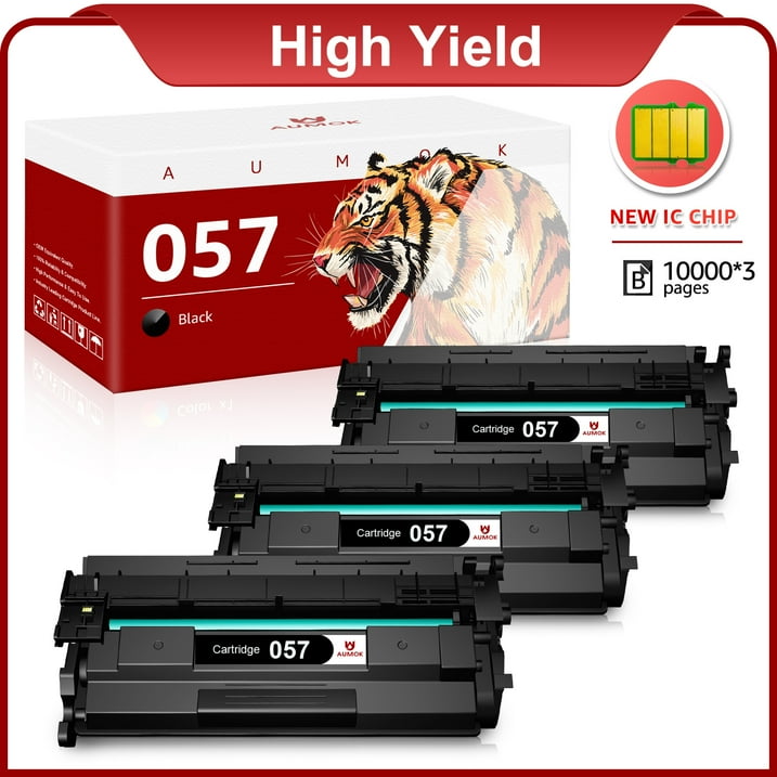 057H Toner Cartridge Replacement for Canon 057H 057 CRG-057H Work with ImageCLASS MF445dw LBP226dw LBP227dw LBP228dw MF448dw MF449dw LBP226 MF445 Printer Ink (Black, 3-Pack)