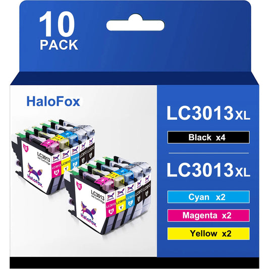 Halofox Ink Cartridge Replacement for Brother LC3011 LC3013 3011 3013 (4 Black, 2 Cyan, 2 Magenta, 2 Yellow)