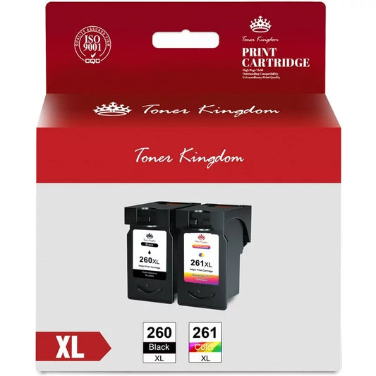 PG-260XL/CL-261XL Ink Cartridges Compatible for Canon Printers(1 Black，1 Color)