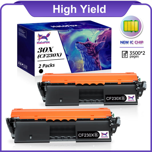 CF230X 30X Toner Cartridge Replacement for HP Printer (2 Black)