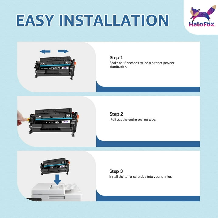 CF226X 26X Toner Cartridge Replacement for HP 26X CF226X 26A CF226A Black High Yield Toner Cartridge For HP Laserjet Pro M402dn M402n MFP M426fdw M426fdn M426dw M402 M426 Printer (Black, 1-Pack)