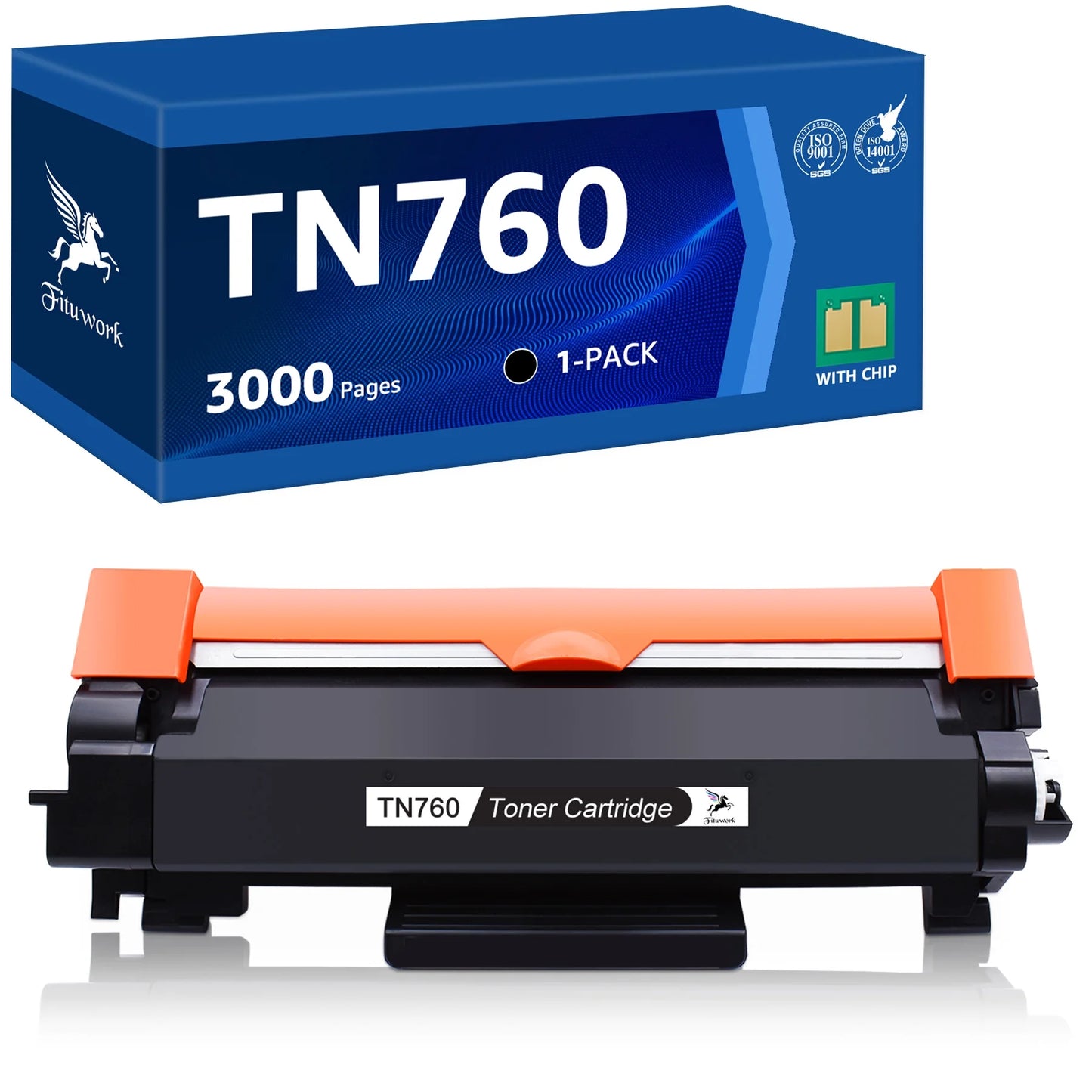 TN760 Toner Cartridge Replacement Compatible for Brother TN-760 TN730 TN-730 High Yield Compatible with DCP-L2550DW HL-L2350DW HL-L2370DW HL-L2370DWXL HL-L2395DW MFC-L2710DW (Black, 1Pack)