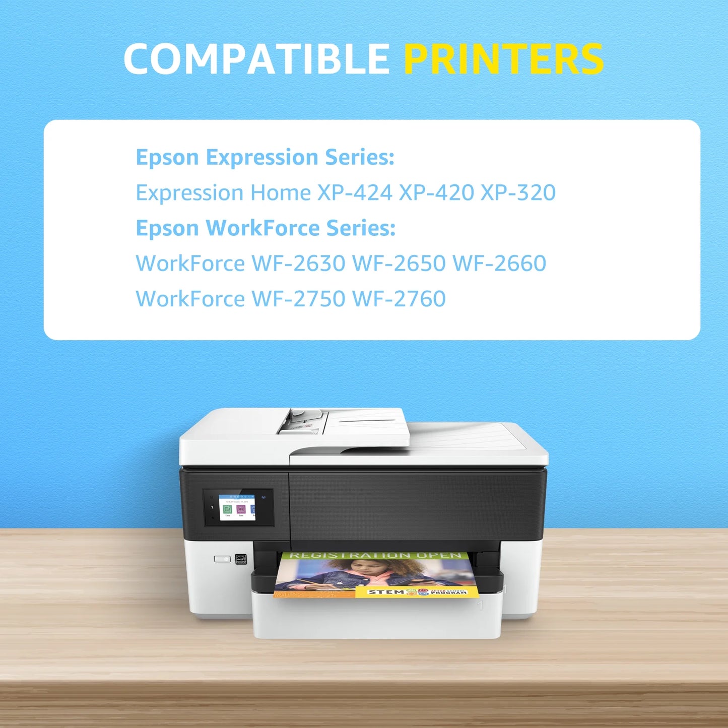 220 Ink Compatible Epson 220 XL Ink Cartridges for Epson WF-2750 WF-2760 WF-2630 WF-2650 XP-420 XP-320 Printer(5-Pack,2 Black,1 Cyan,1 Magenta,1 Yellow)