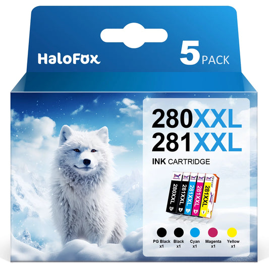 280XXL Ink Cartridge for Canon Printer(5 Pack)