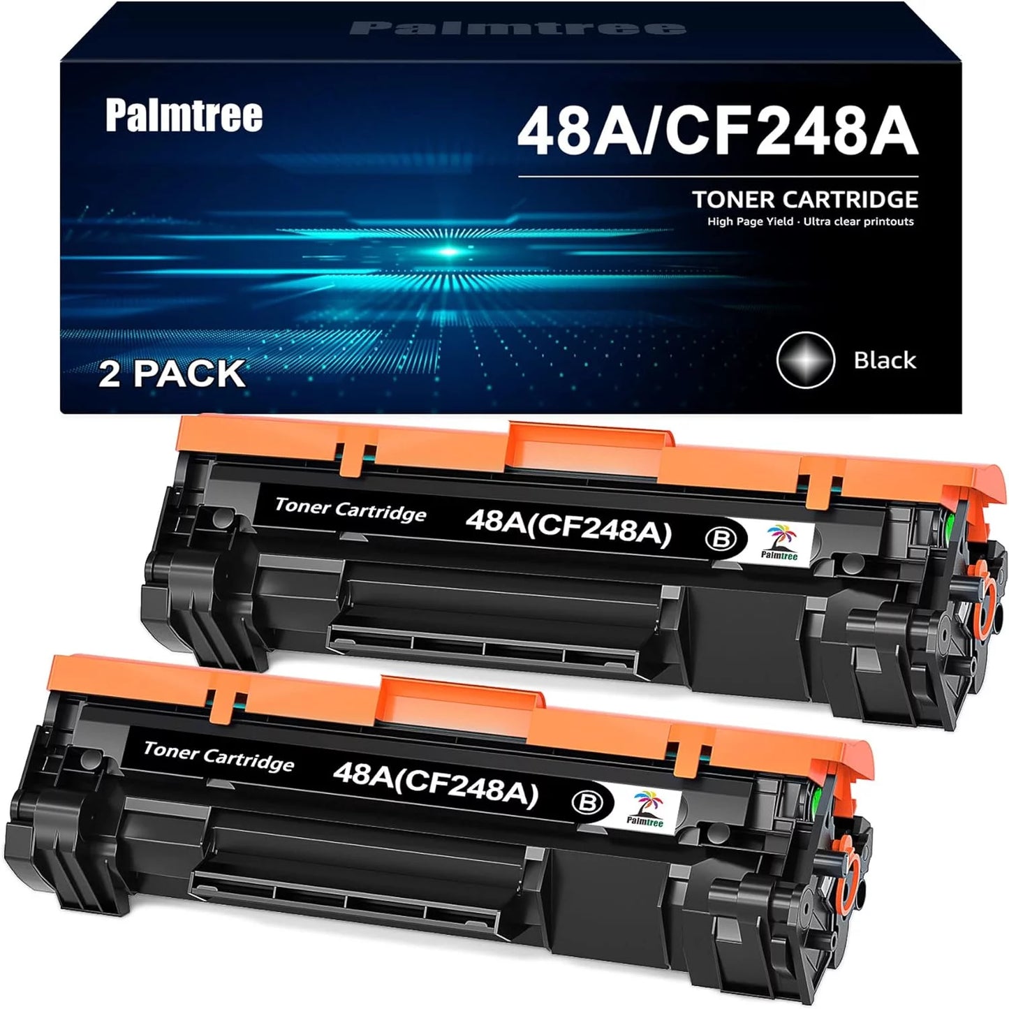 48A Toner Cartridge Compatible for HP Printer (Black, 2-Pack)