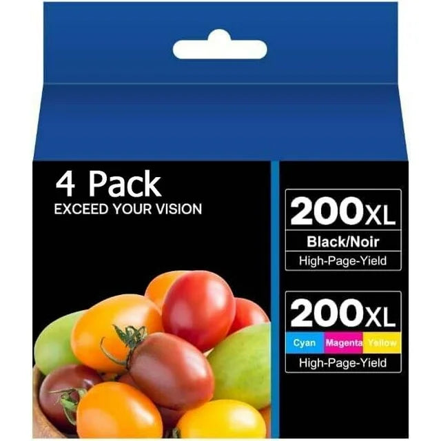 200XL Ink for Epson Printer（1 Black, 1 Cyan, 1 Magenta, 1Yellow ）