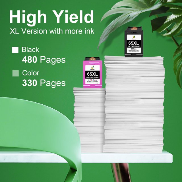 65XL Ink Cartridge for HP 65 Ink Cartridge for DeskJet 3755 2655 3720 3722 3723 3752 3758 2652 2624 HP Envy 50