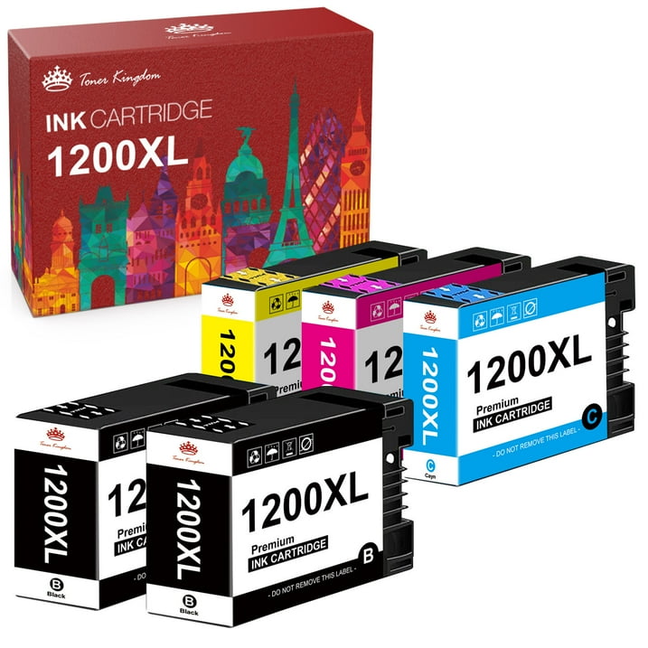 1200XL 1200 Ink cartridges for Canon PGI-1200XL PGI-1200 XL Compatible for MAXIFY MB2320 MB2020 MB2720 MB2120 MB2050 Printer (2 Black, Cyan, Magenta, Yellow, 5-Pack)