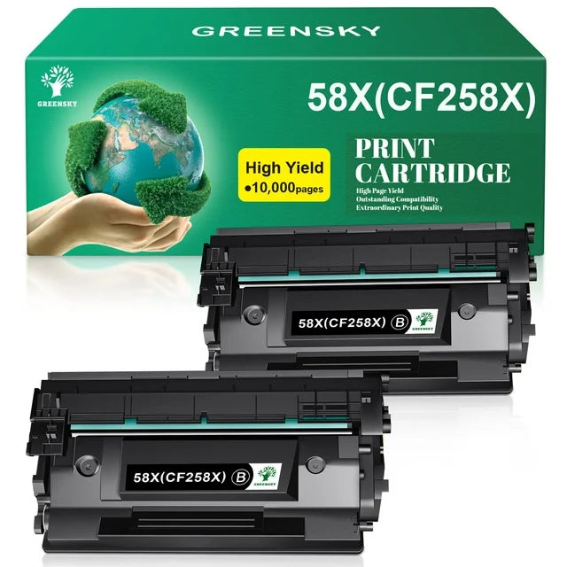 58X CF258X for HP 2 pack58X CF258X Black Toner cartridge NO CHIP