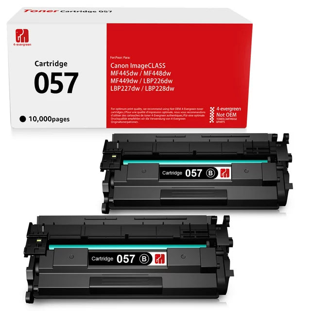 057H 057 High Yield Toner Cartridge 057H Black 2-Pack Compatible Replacement for Canon Printer