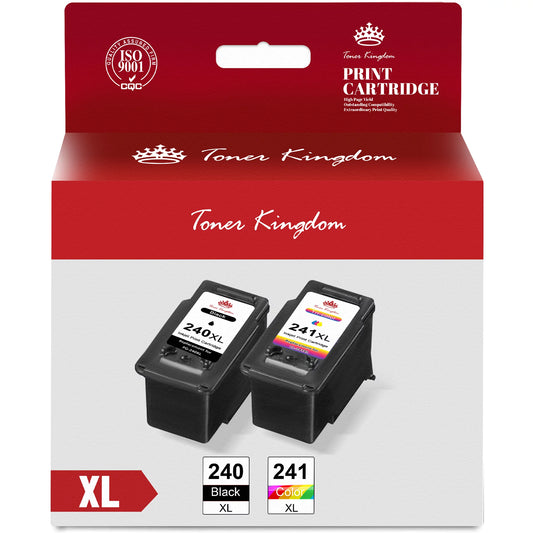 Toner Kingdom 240XL 241XL Ink Cartridge Replacement for Canon Printer(2-Pack)