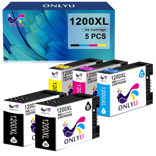 1200XL Ink Cartridges PGI-1200XL ONLYU Ink Cartridge Replacement for Canon Printer 5-Pack