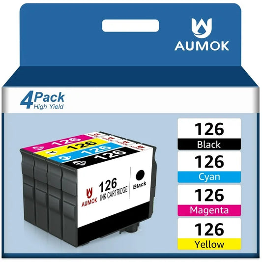 126 XL T126 Ink Cartridge for Epson(4 Pack)