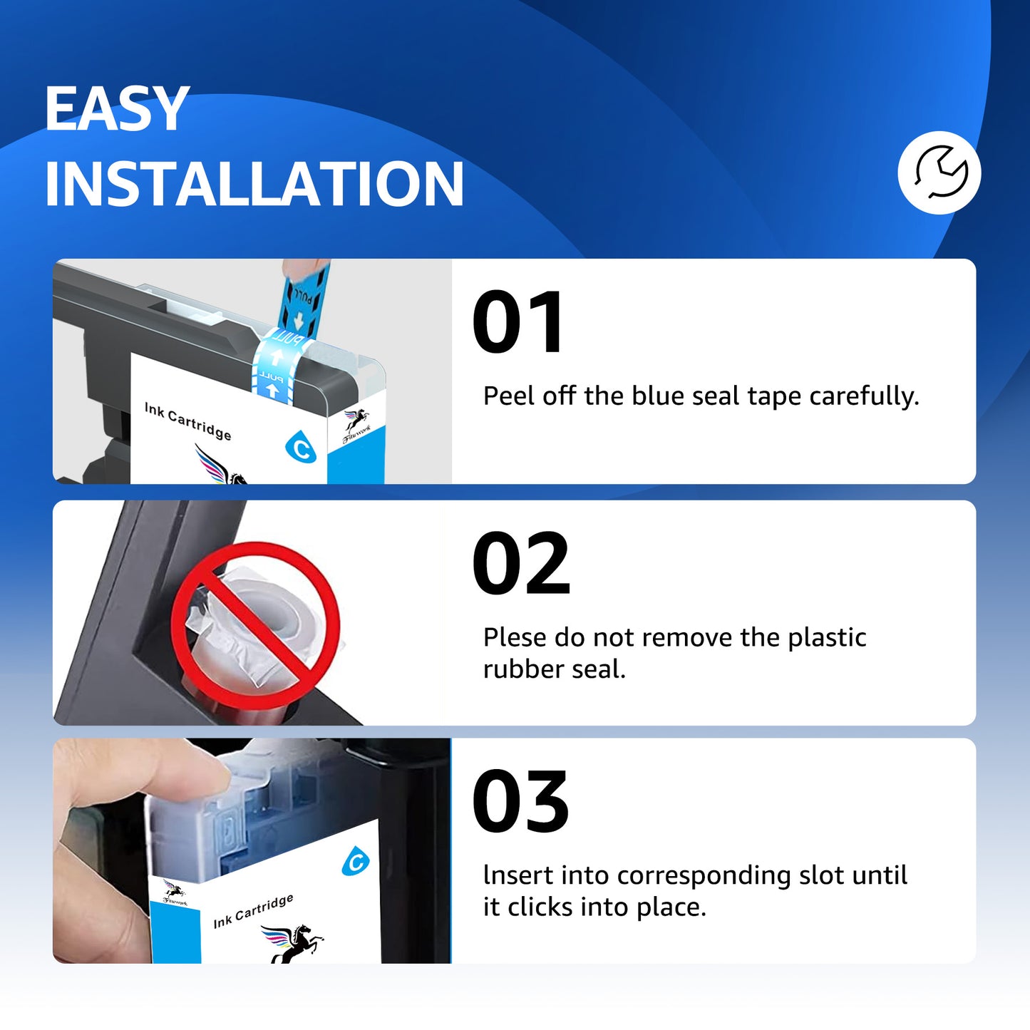 LC401 Ink Cartridges Compatible for Brother LC401XL LC401 High Yield Work with Brother MFC-J1010DW MFC-J1012DW MFC-J1170DW Printer