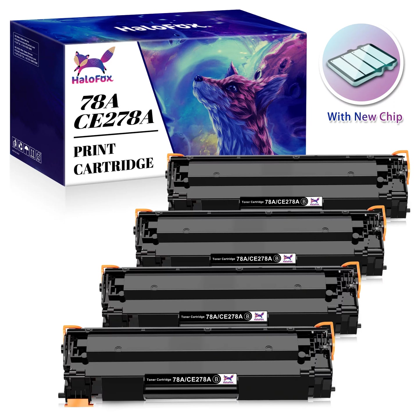 78A CE278A Toner Cartridge Compatible for HP Printer, 4 Black