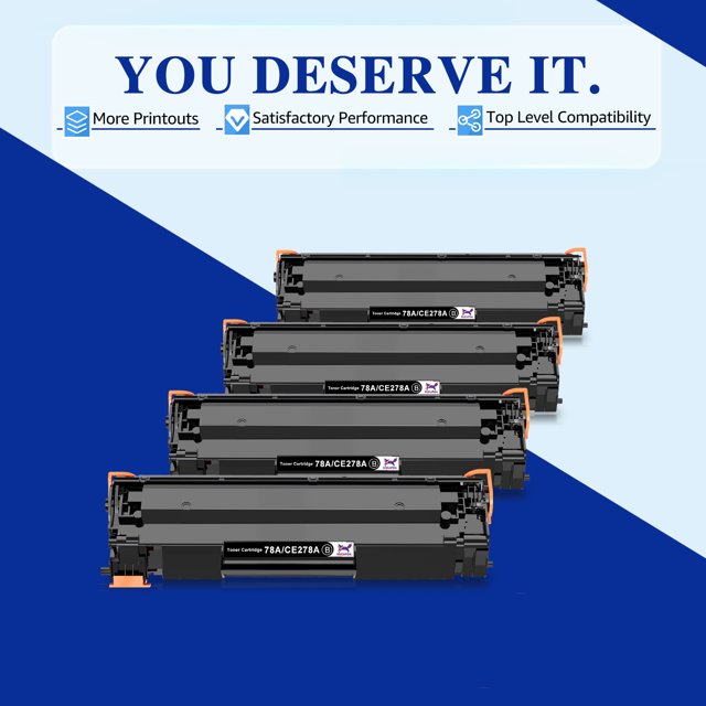 78A CE278A Toner Cartridge Compatible for HP Printer, 4 Black