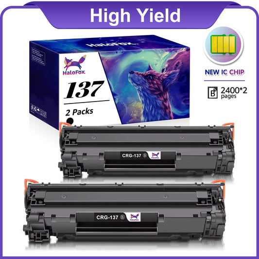 2-Pack 137 Toner for Canon Printer (Black)