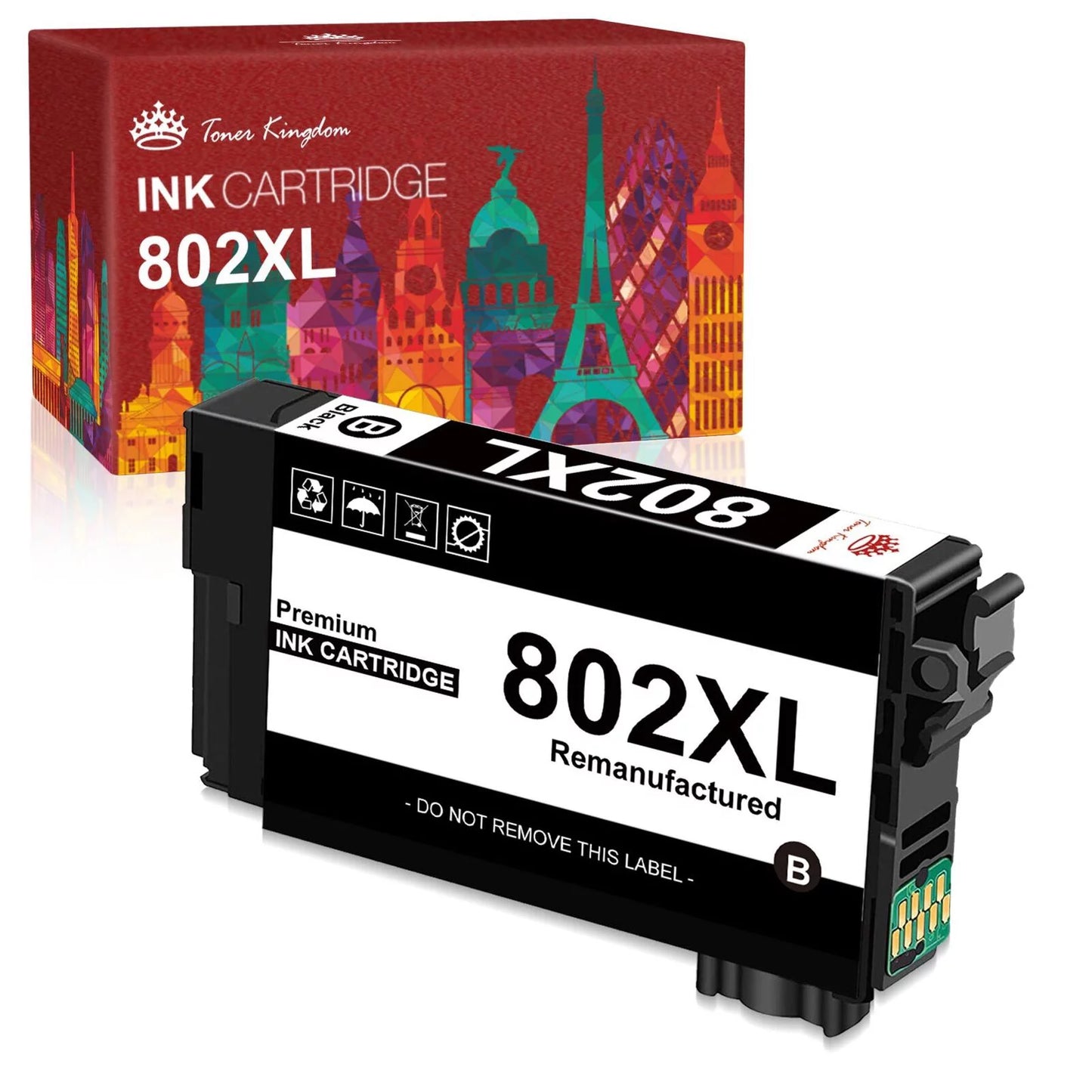 802XL Black Ink Cartridge for Epson Printer (1 Black)