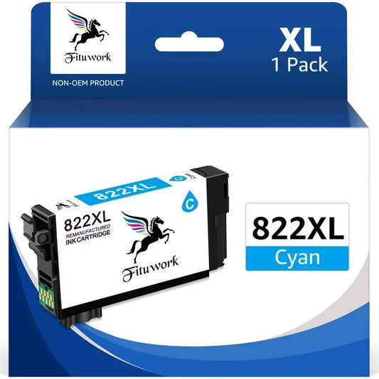 822xl Cyan Ink Cartridge for Epson T822XL  WF-4830, WF-4833, WF-4834 Printer