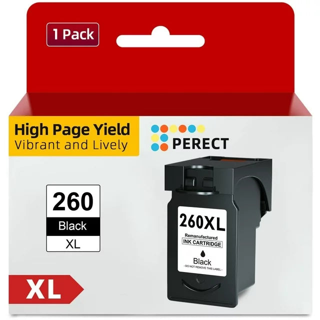 260XL PG260 XL Black Ink Cartridge Compatible  with Canon 260 Ink for Printers TS6420 TR7020 TS5320 (1 Pack)