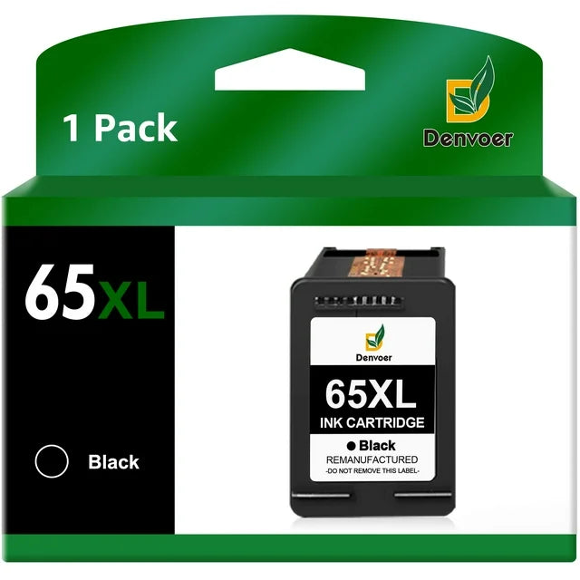 65XL 65 Ink Ink Cartridge for Printer 65 65 XL  3772 2655 Envy 5055 5000 5058 5052 5034 5032 5030 5014 5012 (1 Black)