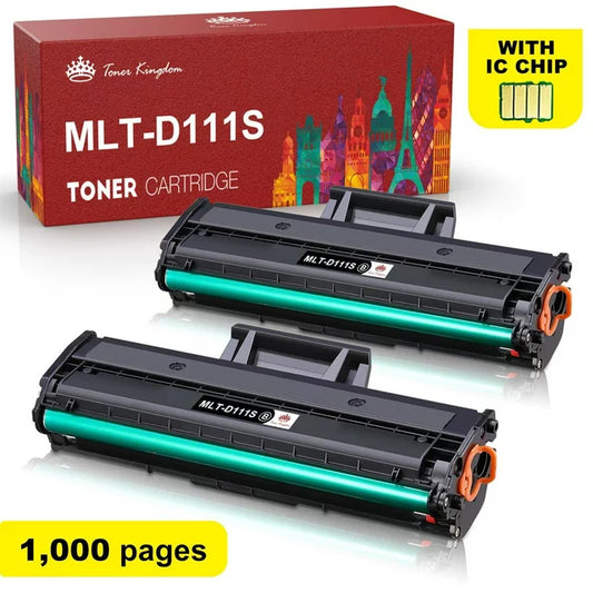 2-Pack MLT-D111S D111S 111S 111L MLT111S Compatible Toner Cartridge for Samsung Printer (Black)