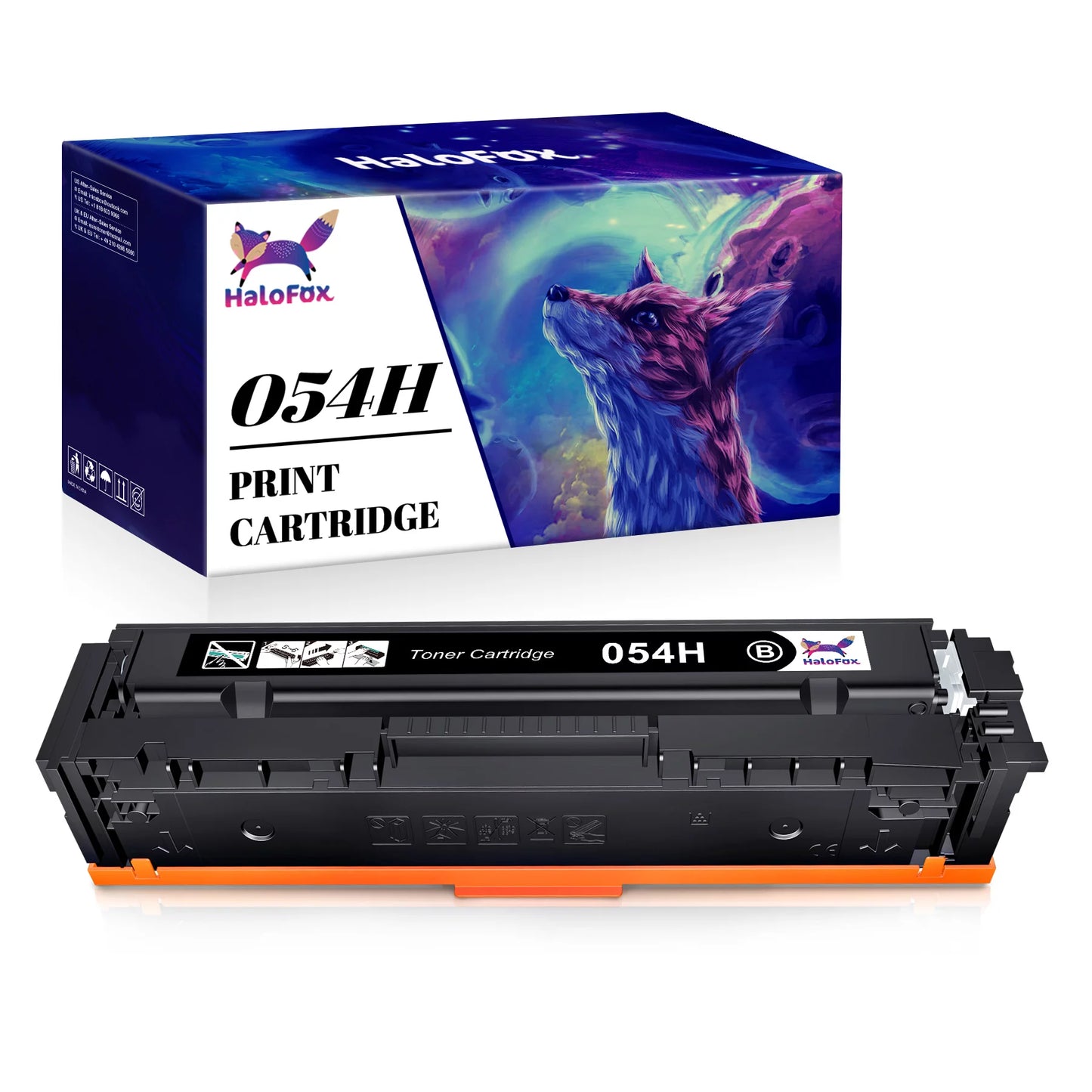 HaloFox Compatible 054H Toner Cartridge for Canon Printer,Black,1 Pack