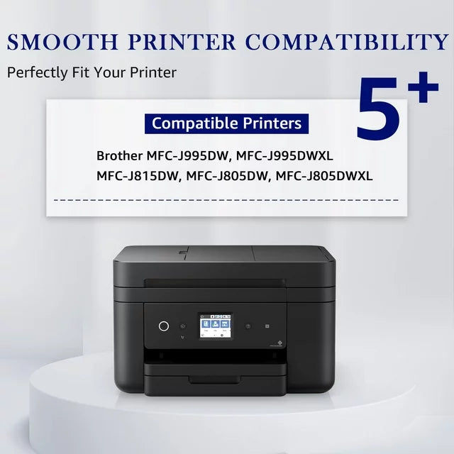 MooHo Ink Cartridges, Compatible for Brother Printer (1Black, 1 Cyan, 1Magenta, 1Yellow)