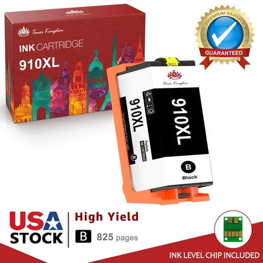 High Yield 910XL Black Ink Cartridge Replacement for 910 XL HP Printer (1-Pack)