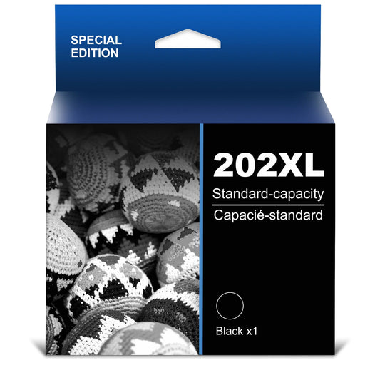 202XL 202 Ink cartridges Black-1 Pack Compatible Ink Cartridge Replacement for Epson Printer