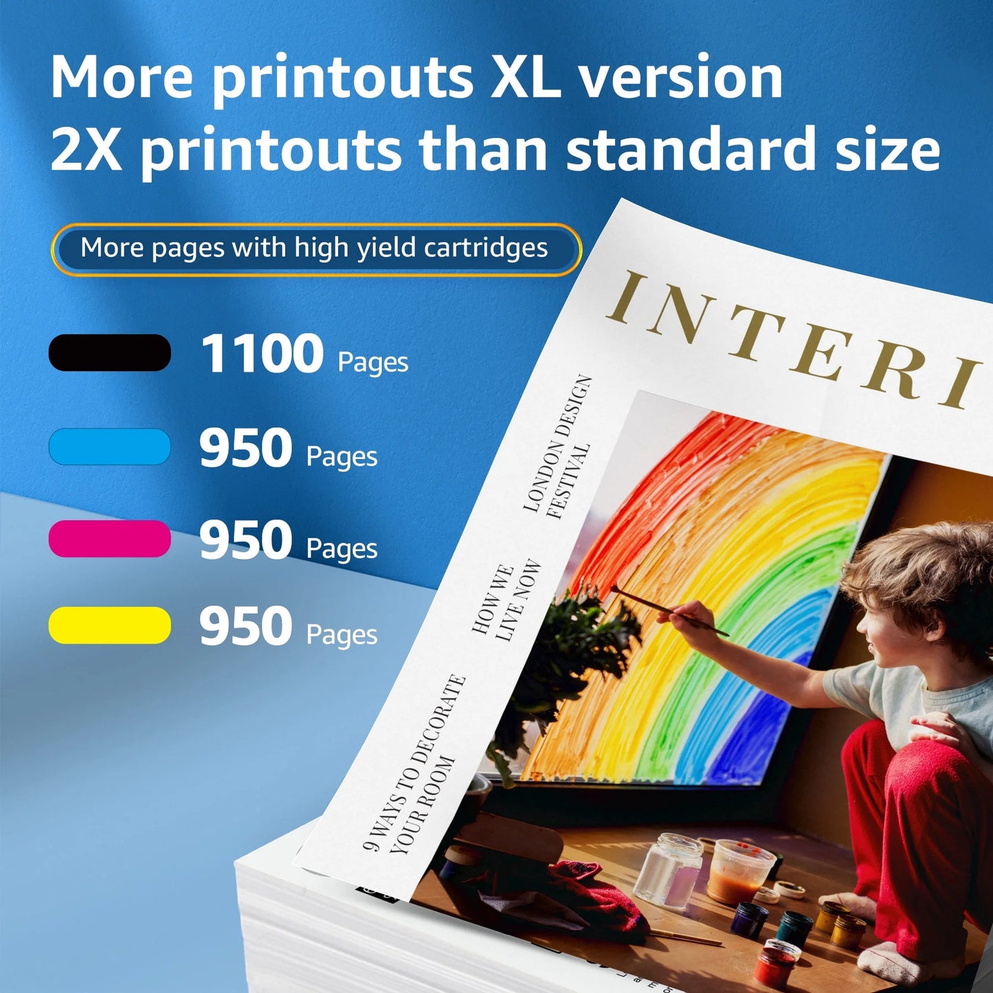 702XL Ink Compatible with Epson (1 Black, 1 Cyan, 1 Magenta, 1 Yellow)