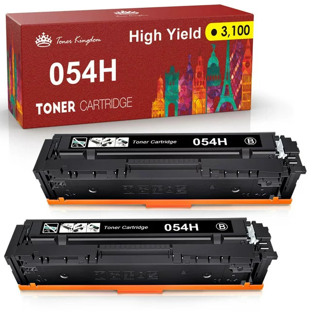 054H Toner cartridge Replacement for Canon Printer Ink (Black, 2-Pack)