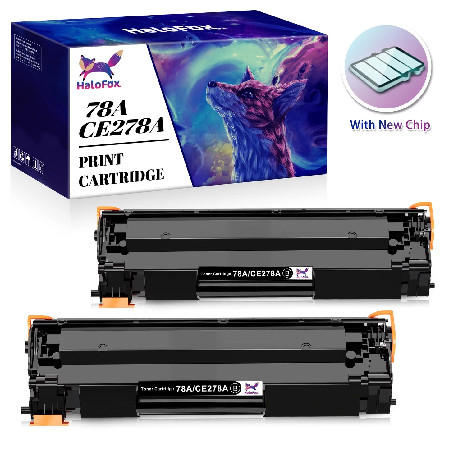 HaloFox Compatible Toner Cartridge for HP Printer, 2 Black