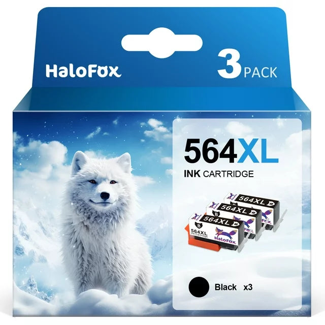 564xl 564 XL Ink Cartridges for Printers Compatible with HP Printer (3 Black)