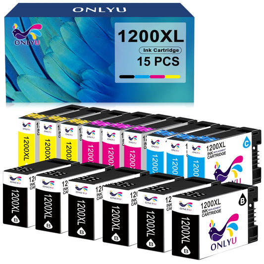 Canon MAXIFY PGI-1200XL Black & Color 15 Pack 1200 Ink 1200XL Ink Cartridges Compatible to Canon