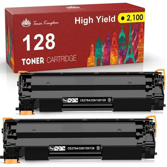 2 PK Canon 128 Black Laser Toner Cartridges Compatible for Canon