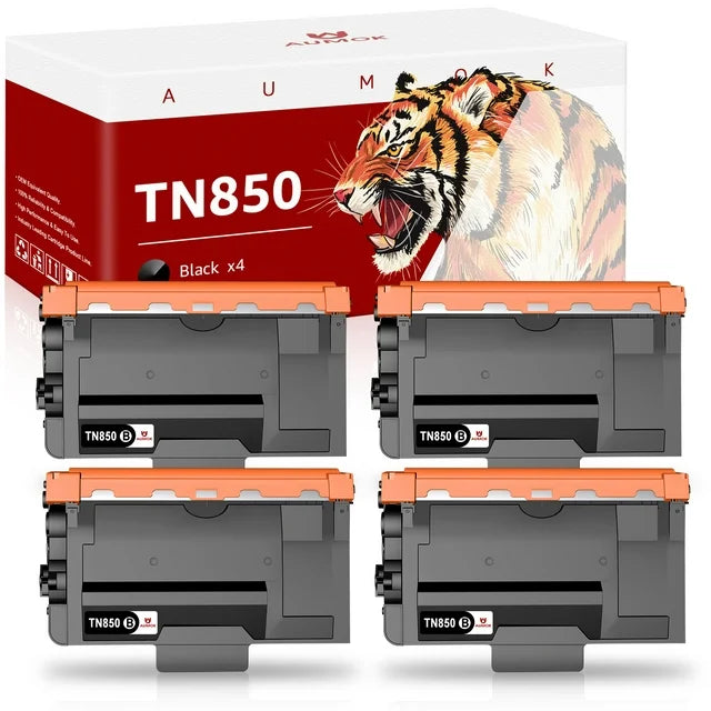 TN-850 TN850 TN-820 TN820 Black High Yield  L6200DW L6200DWT L5200DW MFC-L L5900DW L5700DW (Black,4-Pack)