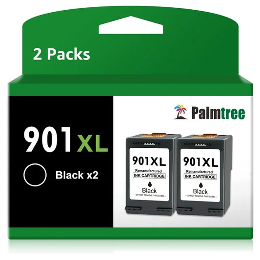 901XL Ink Cartridge Black Replacement for HP  Officejet 4500, J4524, J4540, J4550, J4580, J4624, J4680 Printer High Yield (Black, 2-Pack)