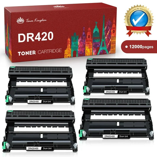 DR420,Compatible for brother Drum Unit, Yields Up to 12,000 pages(Black,High Yield,4 Pack)