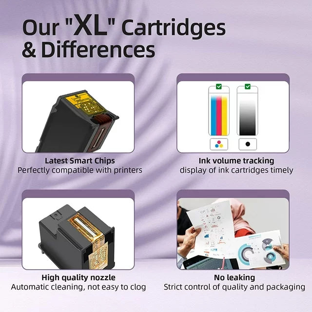 Colorking 901XL Replacement for HP 901 Ink Cartridges - 2 Black 1 Tri-color, 3 Cartridges