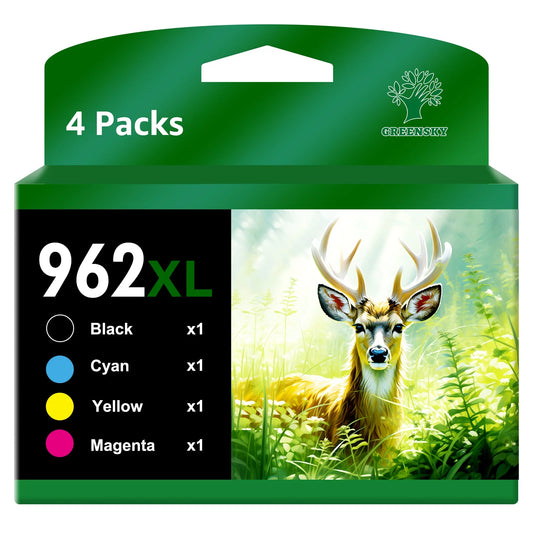 962XL Ink Cartridge for HP 962 XL 962XL for Use with HP OfficeJet Pro 9015 9010 9016 9025 9020 9018 9012 9026 9027 9028 9029 Printer ( 1 Black, 1 Cyan, 1 Magenta, 1 Yellow?