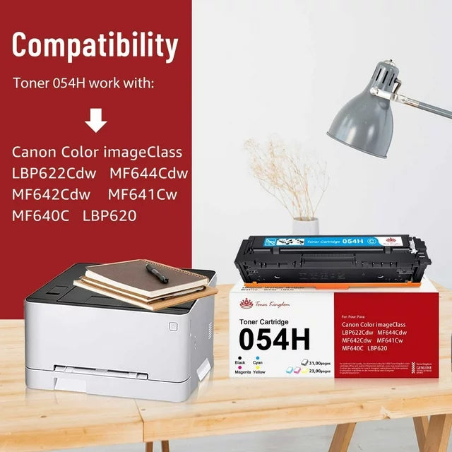 054H Compatible Toner cartridge Replacement for Canon Printer Ink Black, 1-Pack