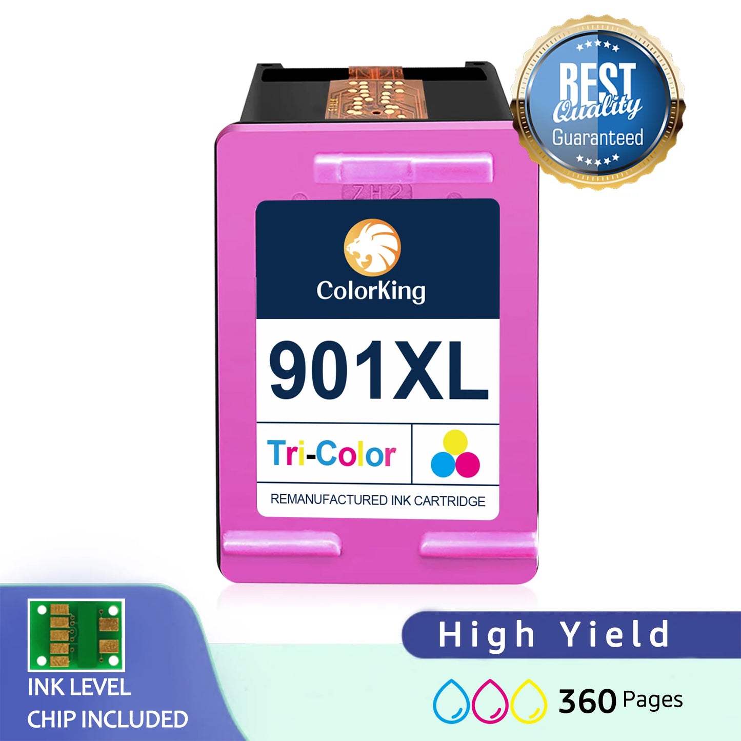 Colorking 901XL Replacement for HP 901 Ink Cartridges - Tri-color, 1 Cartridges