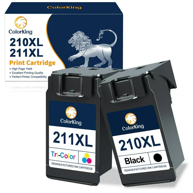 210 and 211 Ink Cartridges for Canon Printer(2-Pack)