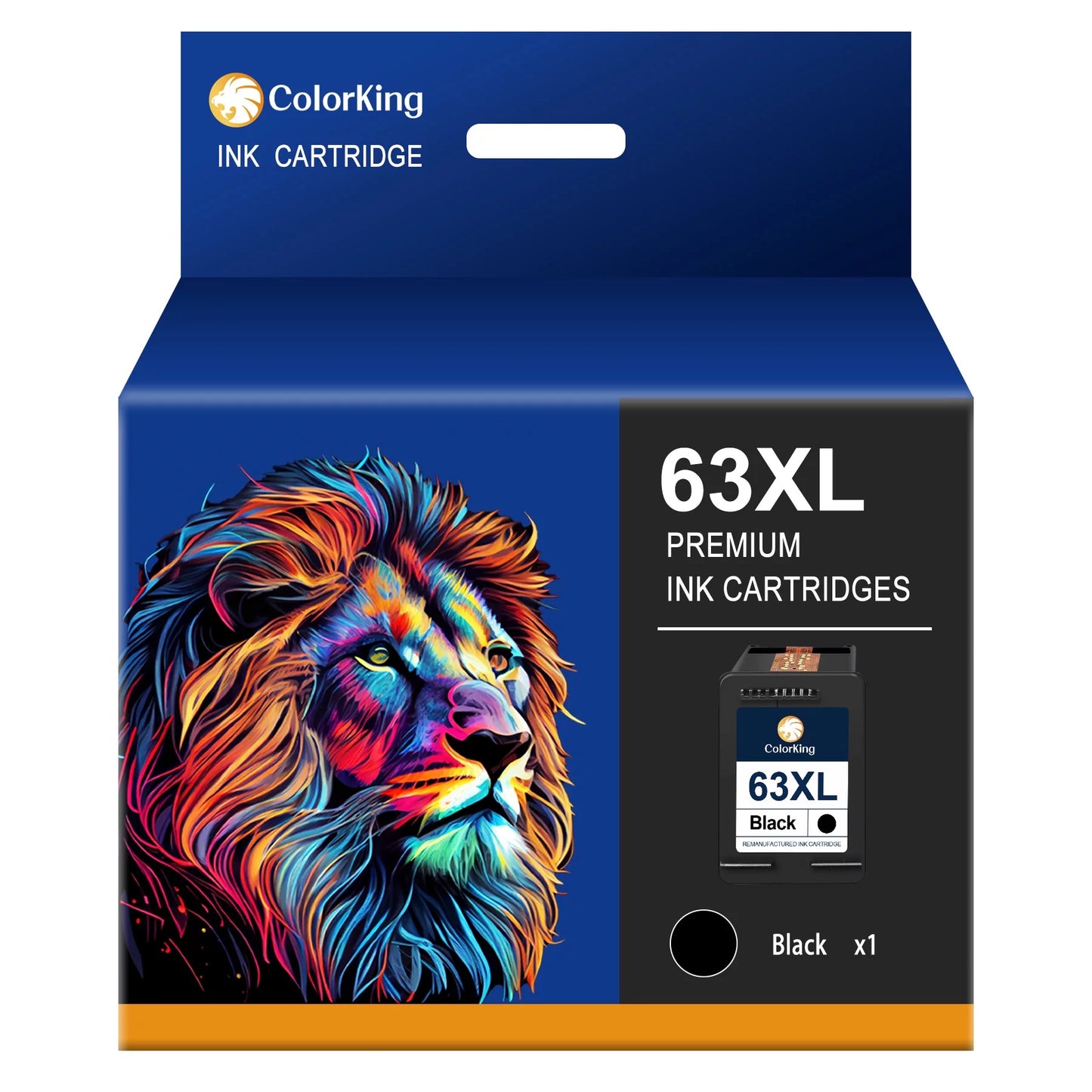 Colorking 63XL Black Ink Cartridge Replacement for HP Printer (Black, 1 Pack )