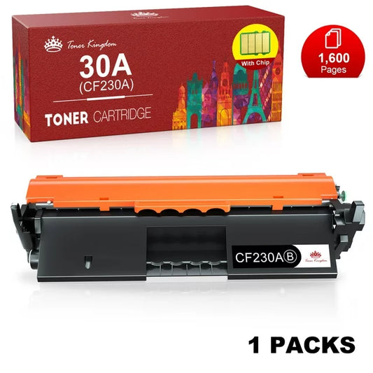 30A CF230A 30X CF230X Toner Cartridges for HP Printers (1Pack,Black)