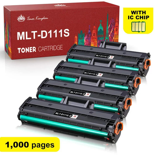 4-Pack MLT-D111S Compatible Toner Cartridge for Samsung Printer (Black)