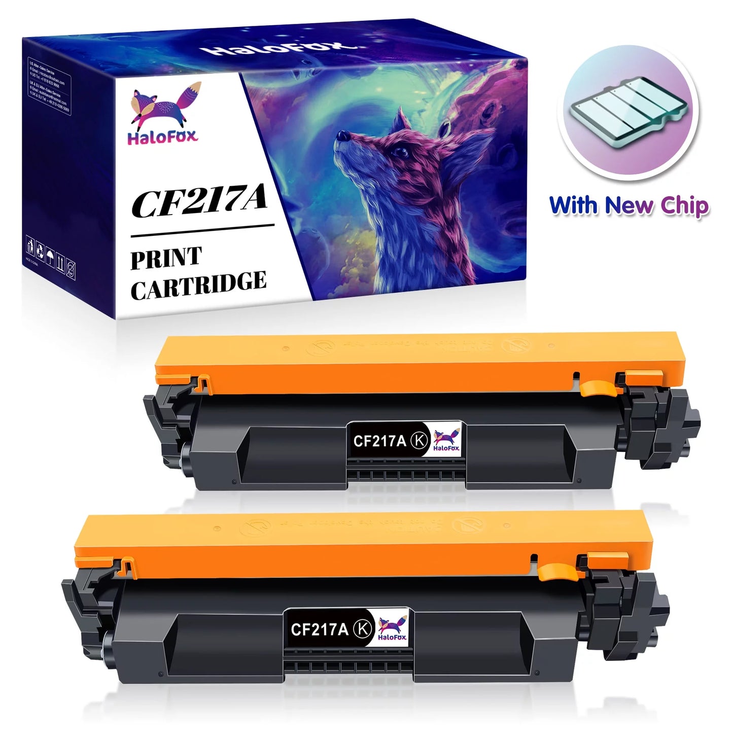 17A CF217A Black Toner Cartridge for HP,2 Pack