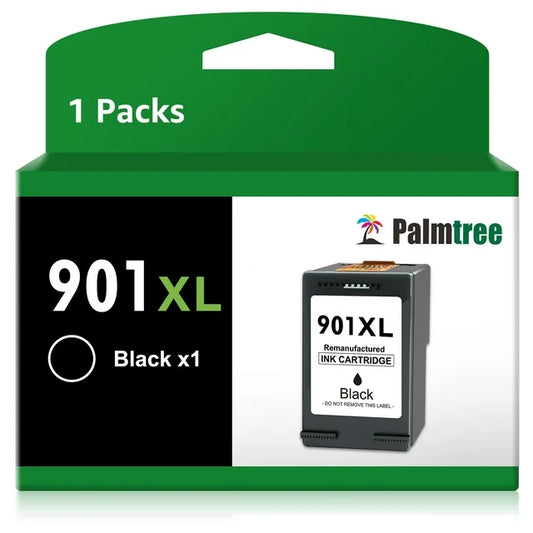 901XL Black Ink Cartridges 901 Black Ink  Black Ink use with HP OfficeJet 4500 J4500 Series J4580 J4680 Printer 1 Pack, Black